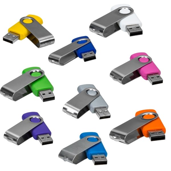 Pen Drive Giratório Metálico 32GB