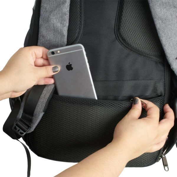 Mochila de Poliester Anti-Furto USB com Segredo - Image 10