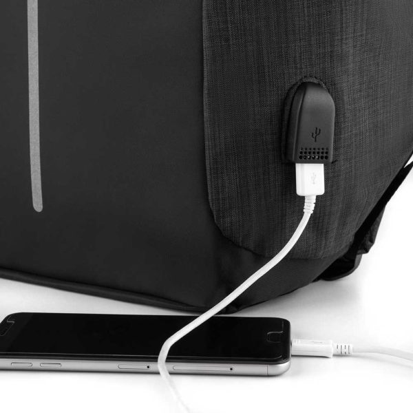 Mochila Poliester Anti-Furto USB - Image 7