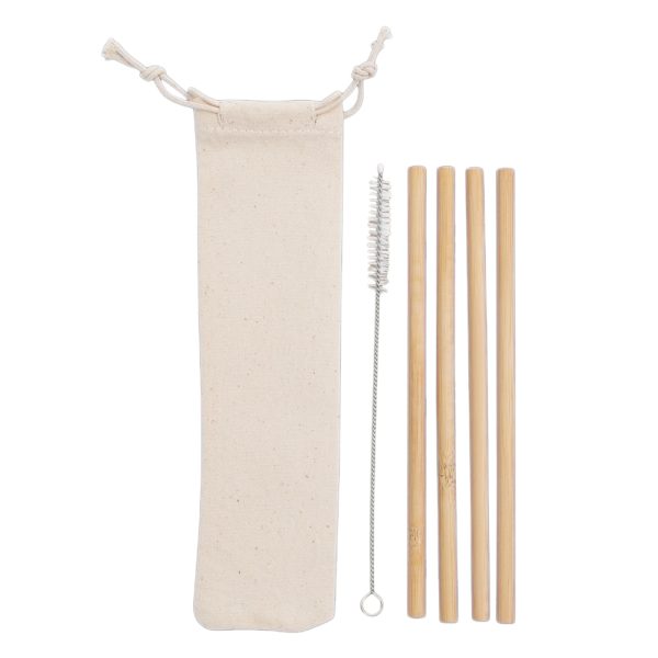 Kit Canudos de Bambú com Escova de Limpeza - Image 2