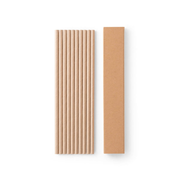 Conjunto de 10 canudos em papel kraft LAMONE - Image 3