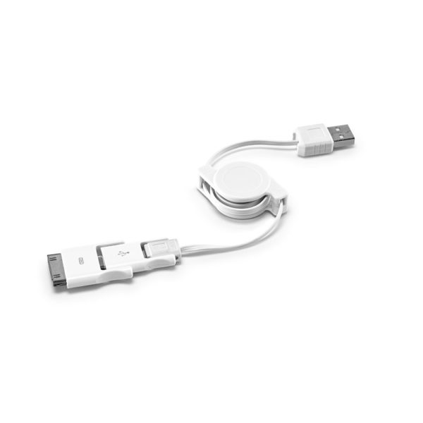Cabo USB retrátil 3 em 1