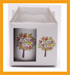 CAIXINHA PARA CANECA COM JANELA