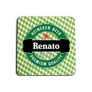 Porta Copo / Bolacha de Chopp Quadrado MDF Ultra Brilho