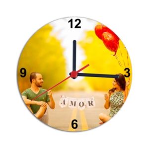 Relógio Redondo MDF Ultra Brilho