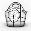 Lancheira em Neoprene para Colorir Personalizada