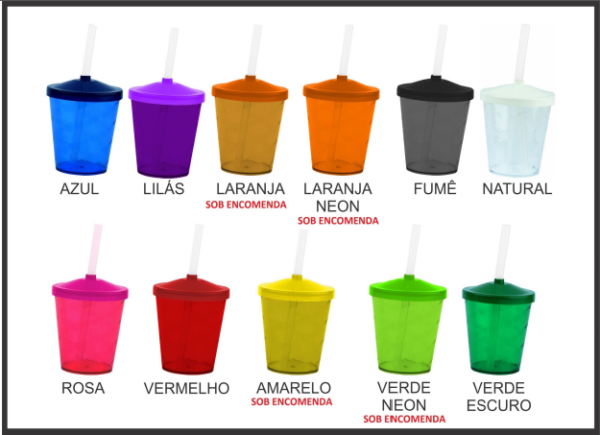 COPO MINI TWIST 350ml COM TAMPA E CANUDO - Image 2