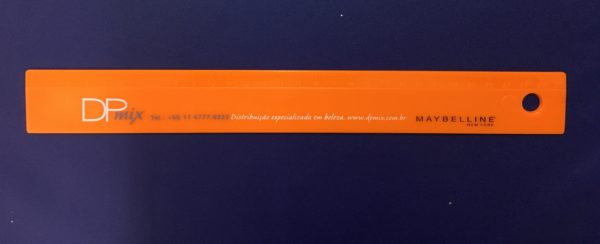 RÉGUA 30 CM COM FURO